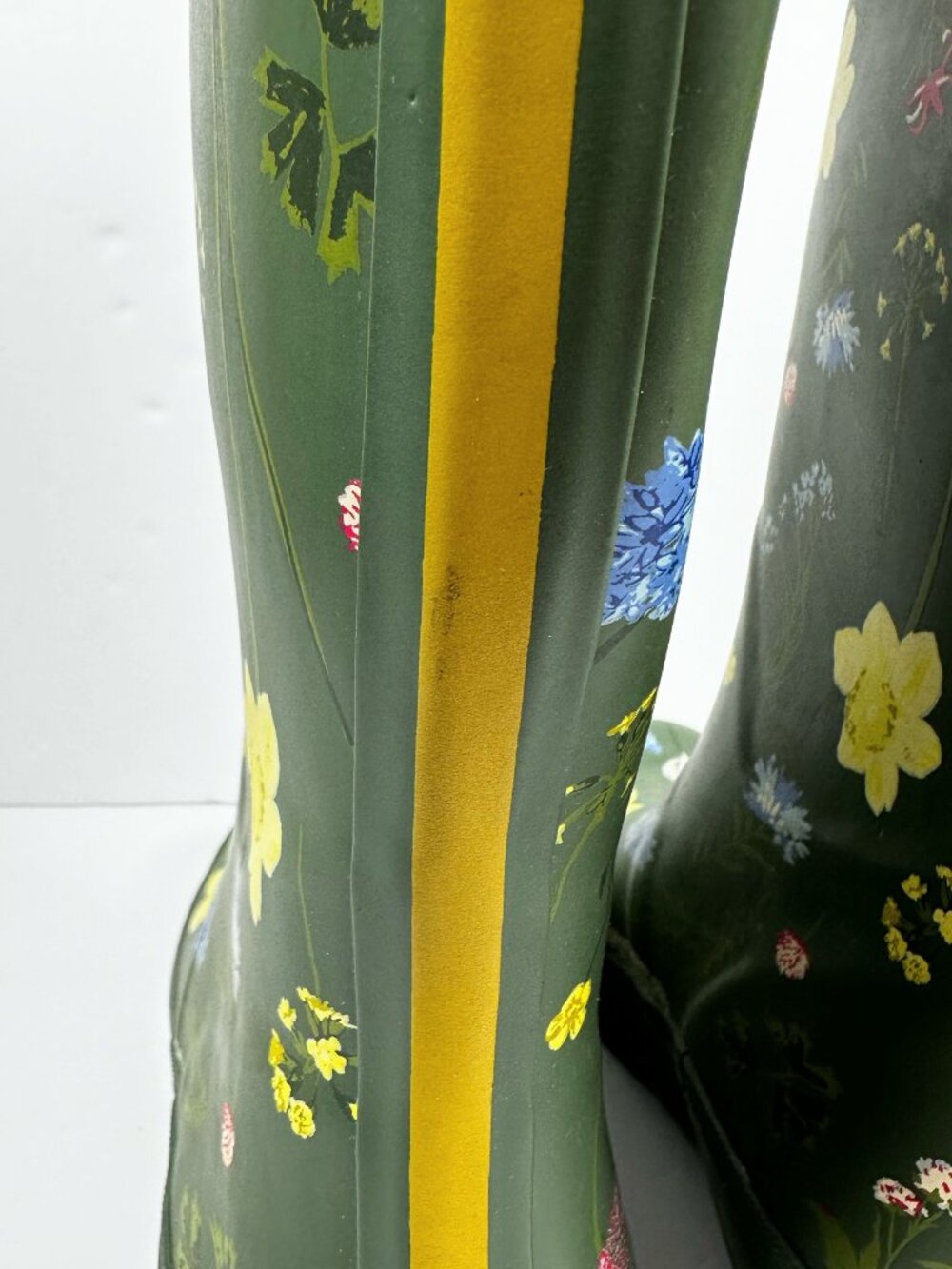 Joules Women’s Size 9 Tall Welly Wellies Army Green Wildflowers Theme Rain Boots - Picture 15 of 16